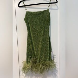 Oseree Lurex Plumage Dress